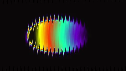 Refracted glass effect with rainbow reflection Stock Footage 342273502