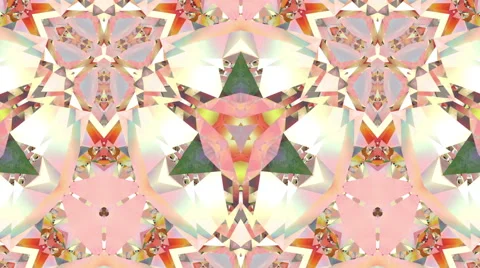 Refracting 3d Crystal / Kaleidascope Version Stock Footage 40064998
