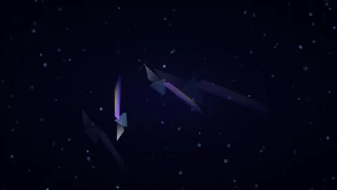 Refracting Light Beam Prism Loop - Iridescent Dark Blue Backdrop Stock Footage 341568504