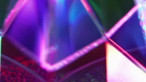 Refraction background neon rays glitter glass Vídeos de archivo 252784115