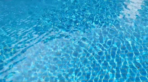 Refraction effect sunlight in swimming pool water. Stock Footage 34681657