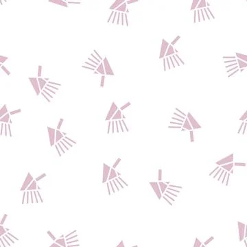 Refraction of light rays prism glyph vector seamless pattern Illustrazione stock