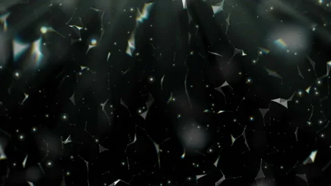 Refraction of light in space. Depth of field.3d rendered abstract plexus shapes Stock Footage 96526715