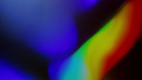 Refraction of Light Through a Glass Prism. Rainbow Light Stock Footage 265919592