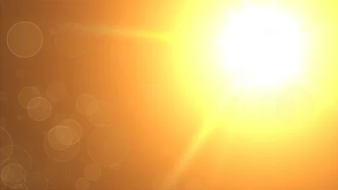 Refraction of light of warm sun - rays, sky and flying particles, modern Stockbeeldmateriaal 100662585