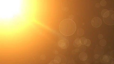 Refraction of light of warm sun - rays, sky and flying particles, modern Video stock 100663291