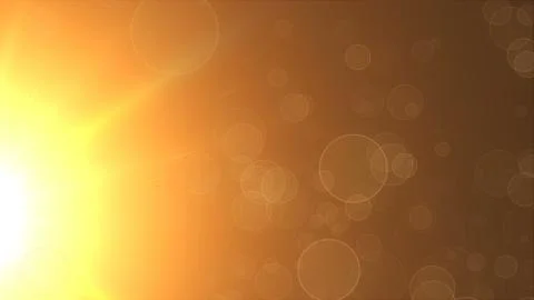 Refraction of light of warm sun - rays, sky and flying particles, modern Illustrazione stock