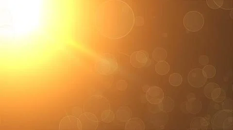 Refraction of light of warm sun - rays, sky and flying particles, modern a... Stock Photos