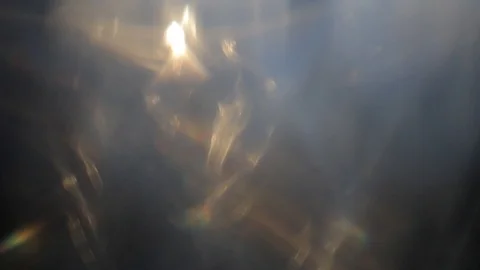 Refraction of light in water. Blue haze transmits rays of light. Bokeh in pastel Stock Footage 126838752
