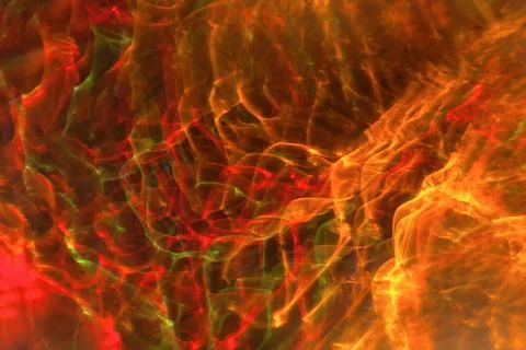 Refraction of light.Blurred abstract background with orange accent. The effec Stock Photos
