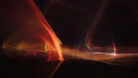 Refraction Orange Horizontal Tunnel Stock Footage 76329440