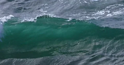 The refraction of sea wave 2K Video stock 230980383
