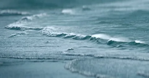 The refraction of sea waves against the wind Video stock 230981978