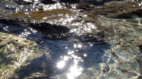 Refraction of Sunlight in Seawater Stock Footage 75232954