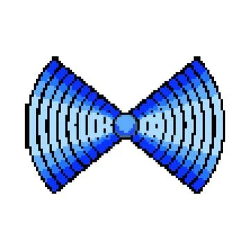 Refraction wireless signal wave pixel art vector illustration Stock Illustration
