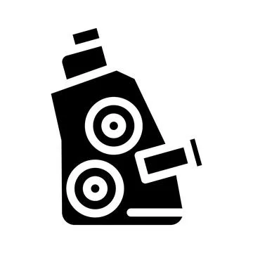 Refractometer lab equipment glyph icon vector illustration Stock Illustration