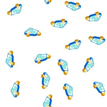 Refractometer lab equipment isometric icon seamless pattern Stock Illustration