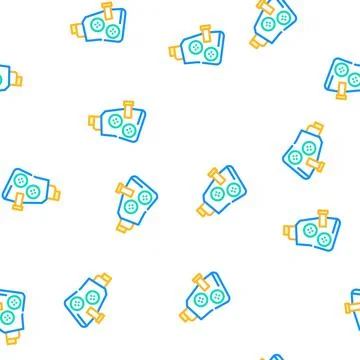 Refractometer lab equipment vector seamless pattern 스톡 일러스트