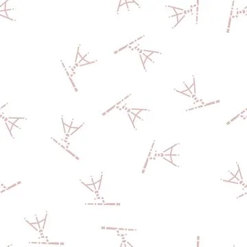 Refractor planetarium glyph seamless pattern Stock Illustration