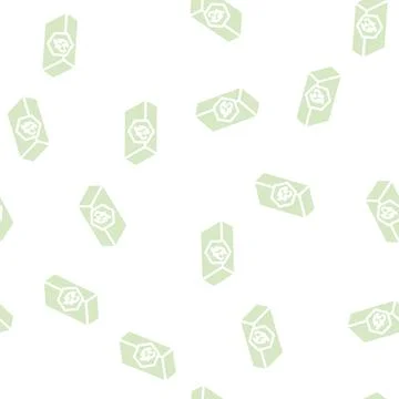 Refractory brick glyph vector seamless pattern Stock Illustration