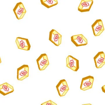 Refractory brick isometric icon seamless pattern Stock Illustration