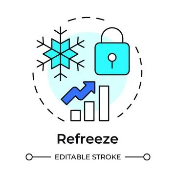 Refreeze multi color concept icon Stock-Illustration