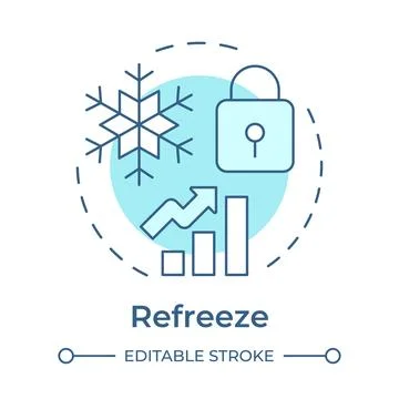 Refreeze soft blue concept icon Stock Illustration