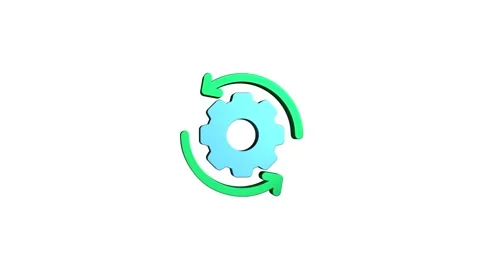 Refresh 3D rendering rotating gear mechanism wheel for teamwork success and.. 動画素材 313463682