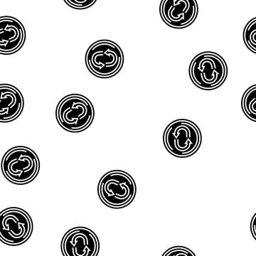 Refresh arrow glyph seamless pattern Stock Illustration