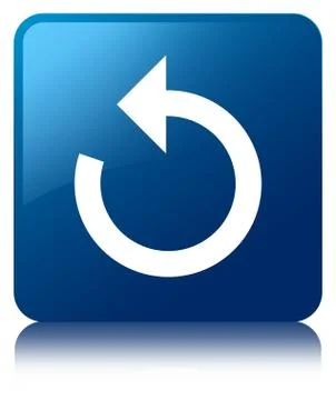 Refresh arrow icon blue square button Illustrazione stock