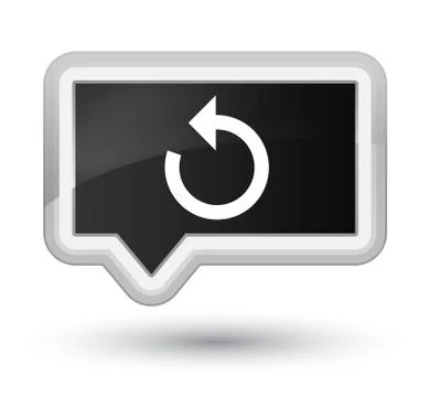 Refresh arrow icon prime black banner button Stock Illustration