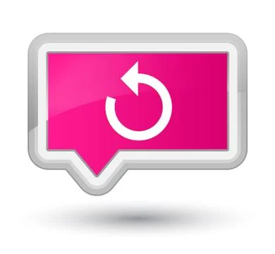 Refresh arrow icon prime pink banner button Stock Illustration