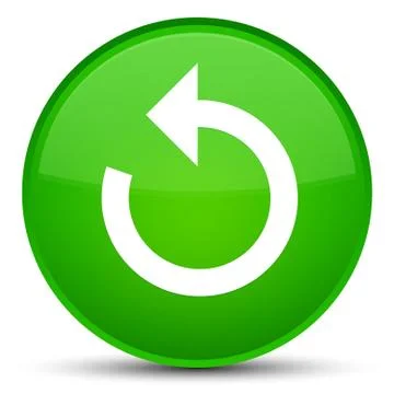 Refresh arrow icon special green round button Stock Illustration