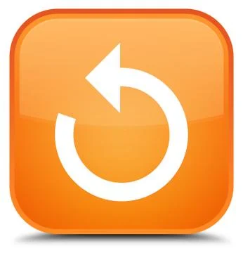 Refresh arrow icon special orange square button Illustrazione stock