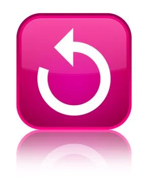 Refresh arrow icon special pink square button Stock Illustration
