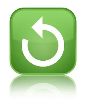 Refresh arrow icon special soft green square button Stock Illustration
