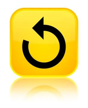 Refresh arrow icon special yellow square button イラスト素材