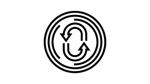 Refresh arrow line icon animation Stock Footage 224924984