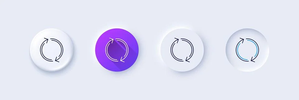 Refresh arrow line icon. Rotation Arrowhead. Line icons. Vector Stock Illustration