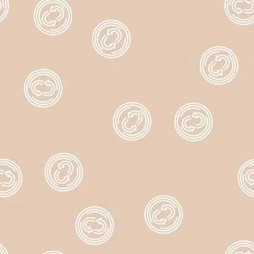 Refresh arrow line seamless pattern Stock Illustration