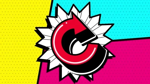 Refresh Arrow Rotating in a Vibrant Pop Art Comic Book Style Featuring a Ja.. Video stock 347067374