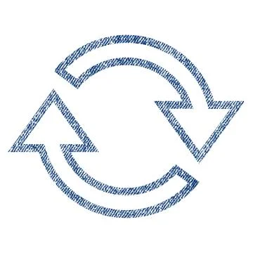 Refresh Arrows Fabric Textured Icon イラスト素材