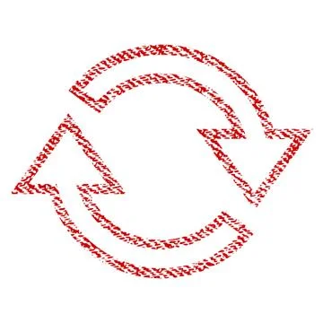 Refresh Arrows Fabric Textured Icon Stock Illustration