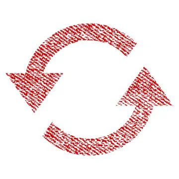 Refresh Arrows Fabric Textured Icon イラスト素材