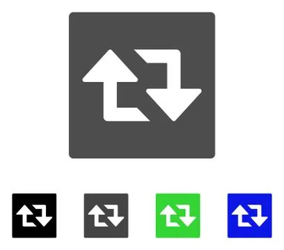 Refresh Arrows Flat Icon Stock Illustration