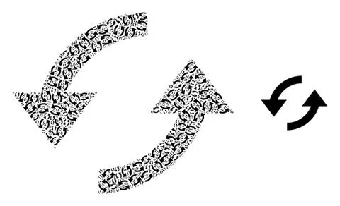 Refresh Arrows Fractal Composition of Self Icons 스톡 일러스트