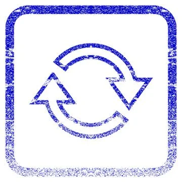 Refresh Arrows Framed Textured Icon Stock Illustration