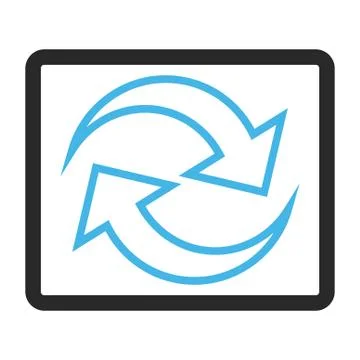 Refresh Arrows Framed Vector Icon Illustrazione stock