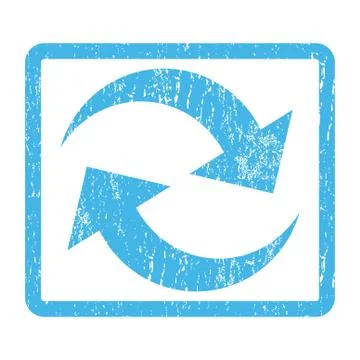 Refresh Arrows Icon Rubber Stamp Stock Illustration