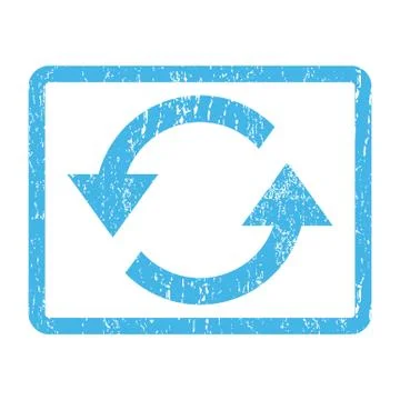 Refresh Arrows Icon Rubber Stamp 스톡 일러스트